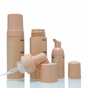 Empty 60ml 100ml 150ml 5oz Frosted Matte Nude Foaming Mousse Soap Pump Lash Bottles Printed Pet Foam Pump Bottle for <b>Tanning</b> - Product Image 3