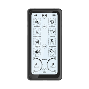 TENS UNIT Home Körper <span class=keywords><strong>massage</strong></span> gerät tragbares digitales Meridian-Therapie <span class=keywords><strong>massage</strong></span> gerät digitales Therapie gerät Zweikanal-Touchscreen-Zehner