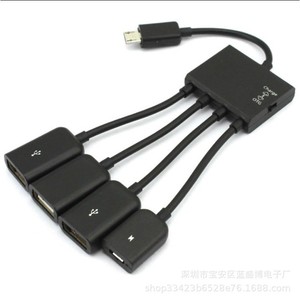 Micro <b>Usb</b> Hub Otg Data Cable 4 Ports <b>Usb</b> <b>2.0</b> For Android Devices - Product Image 3