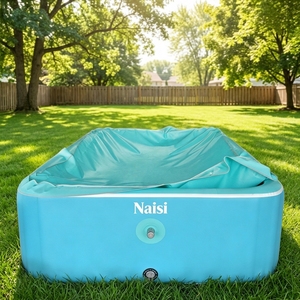 <span class=keywords><strong>Piscine</strong></span> gonflable InflaToGo en PVC de 15 cm d'épaisseur <span class=keywords><strong>avec</strong></span> installation facile et filtre à sable pour utilisation en jardin - Product Image 4