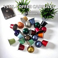 Conteneur vide pour capsules de café en aluminium de 15 ml 5 g, de qualité alimentaire, écologique, avec couvercle en aluminium, impression de logo personnalisée, diverses options