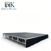 Scène portable en alliage d'aluminium robuste pour événements, concerts, mariages, événements musicaux en plein air
