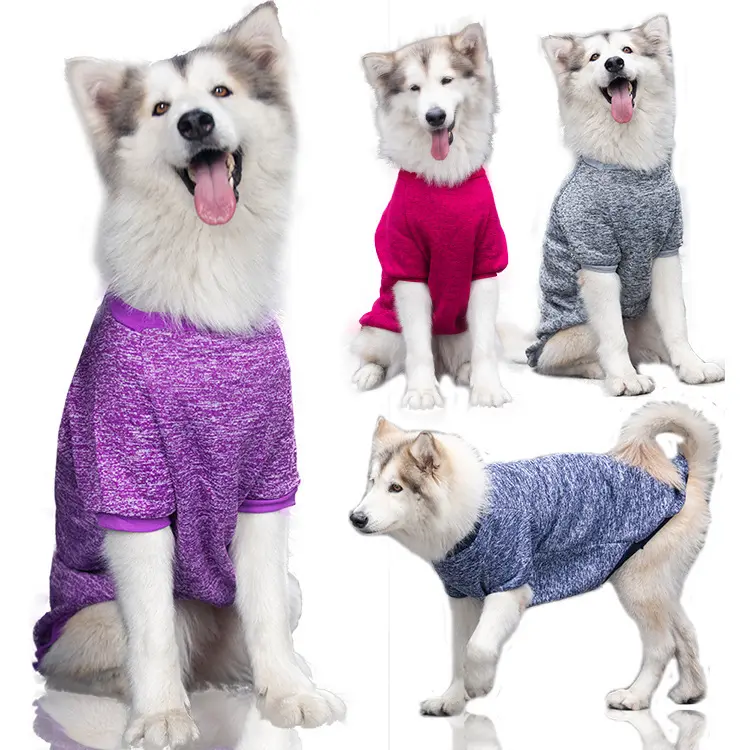 Fleece Strickwaren Hunde pullover Weiche Verdickung Warmes großes Hunde hemd Winter Mittel pullover für Hunde Haustier kleidung