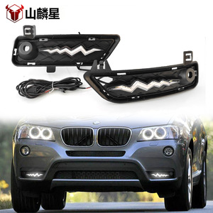 Feux de jour à LED 12V pour BMW X3 2009-2013, cadre de feux antibrouillard avant en ABS, matériau scellé et étanche - Product Image 3
