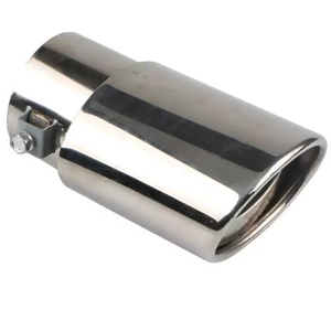 Terminale di Scarico Universale AsiaLink per Auto, 63mm, in Acciaio Inox Lucidato a Specchio, Finitura Cromata, Modifica per Terminale Posteriore - Product Image 4
