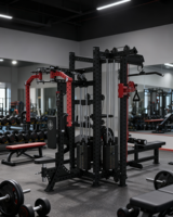Tronzen LM-029 Banc de musculation multifonctionnel en acier noir pour la maison et le commerce, avec cadre de porte en forme de dragon à quatre pattes