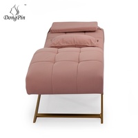 Lit d'extension de cils ergonomique avec base en acier inoxydable en forme de X, lit de beauté professionnel, mobilier de salon