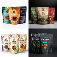 Sachet Doypack Personnalisé pour Gâteaux Gommeux Comestibles de Qualité Alimentaire, avec Fermeture Éclair, en PE, Estampage à Chaud, Fabrication Chinoise