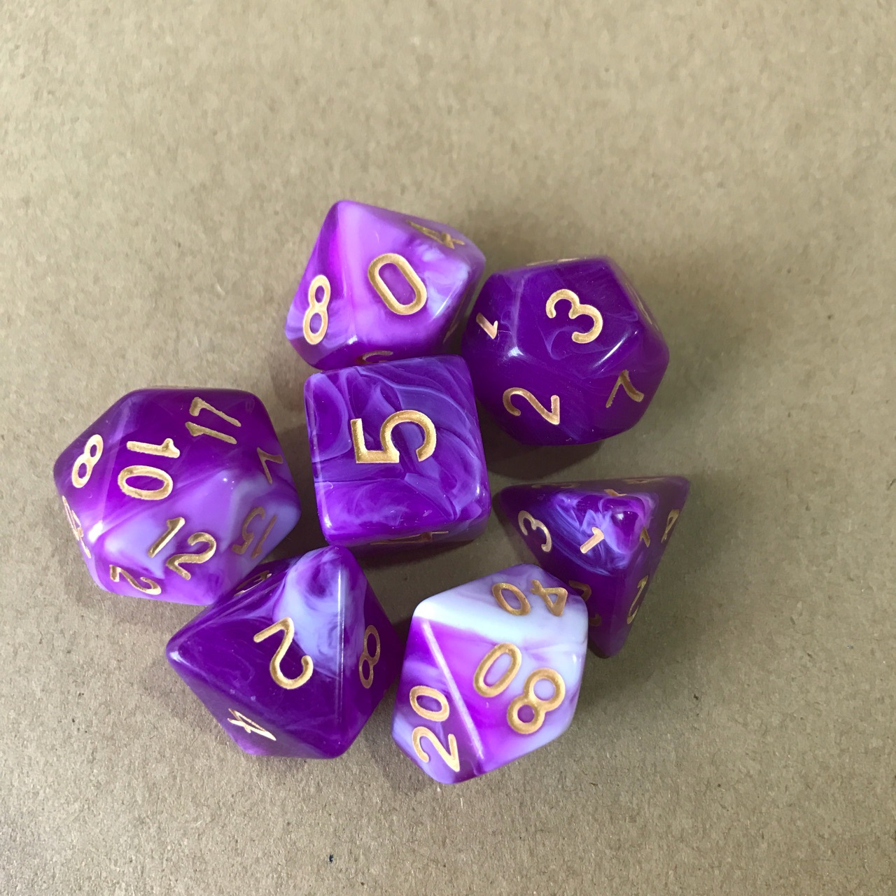 White and transparent Purple