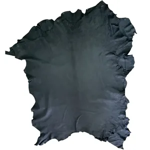 Stock high quality black genuine sheep leather for hat pillow garment trousers bags etc