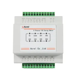 Acrel AMC16-DETT DC multi circuit energy meter with RS45 and hall sensors or shunts for Telecom Mobile Unicom 1channel -48vdc