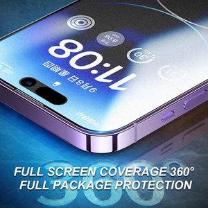 Protecteur d'écran en verre trempé 3d <span class=keywords><strong>couverture</strong></span> complète pour iphone 16 pro anti-empreinte digitale - Product Image 3