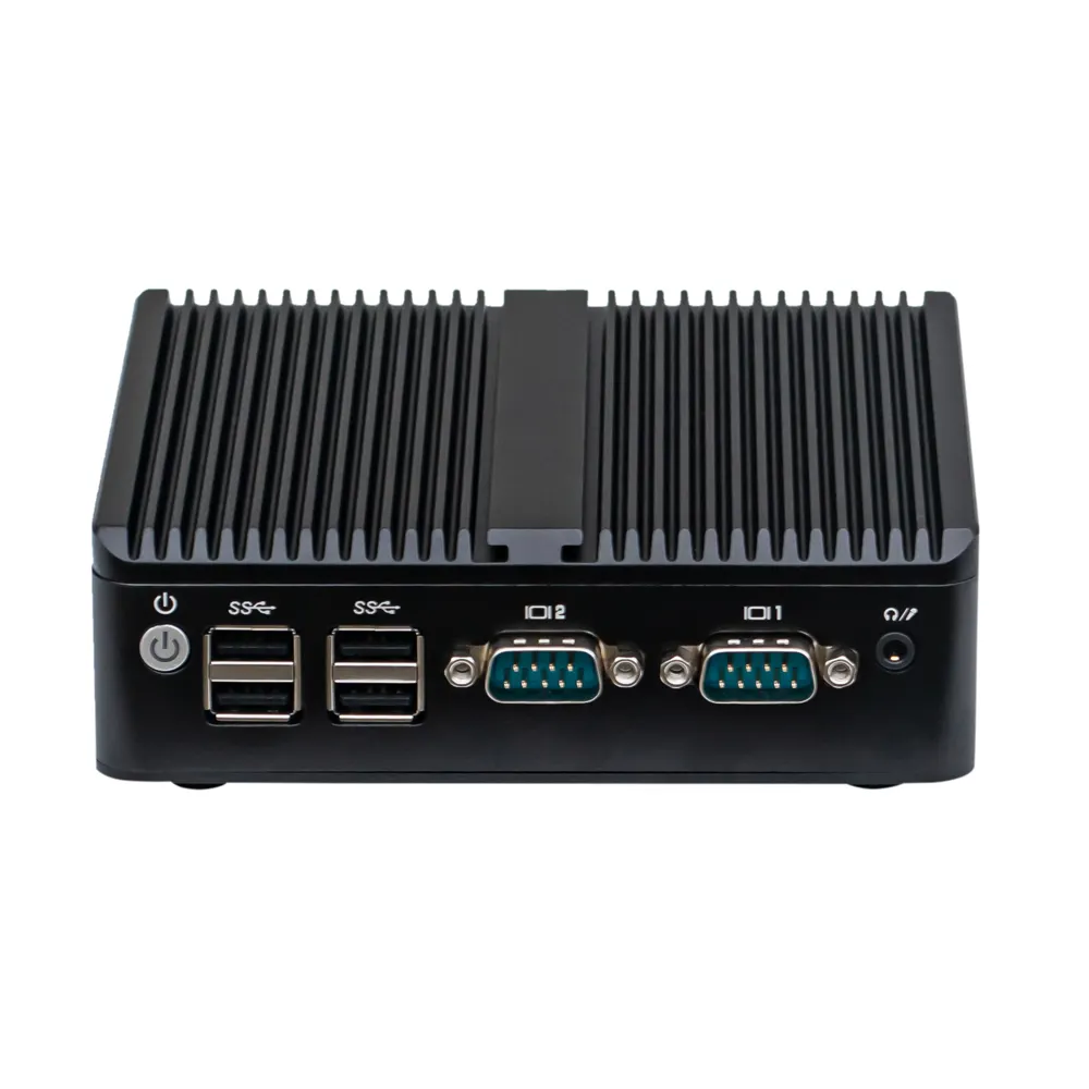 ICOOLAX J4125 J4105 DDR4 Thin Client PC Aluminium 6COM 4K Dual Lan Soft Router X86 Industrial Fanless MINI PC