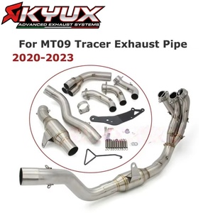 Nouveaux embouts d'échappement de moto en acier inoxydable, systèmes complets de motocross, tubes de raccordement, <span class=keywords><strong>silencieux</strong></span> <span class=keywords><strong>MT09</strong></span> MT 09 Tracer 2020-2023 - Product Image 1