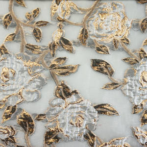 قماش جاكارد معدني منسوج بتصميم مخصص جديد قماش جاكارد شيفون لوركس لملابس ديراك دانتيل مطرز صومالي - Product Image 4