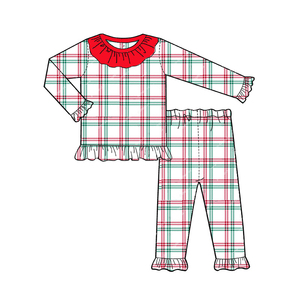 Pijamas Familiares Navideños de Algodón, Conjunto de Pijamas a Cuadros para Niños, Pijamas de Invierno para Niñas - Product Image 2