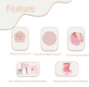 Elegante Scatola <span class=keywords><strong>Regalo</strong></span> Rosa con Coperchio, Riutilizzabile con Chiusura Magnetica a Doppia Porta <span class=keywords><strong>per</strong></span> Matrimoni e Set <span class=keywords><strong>Regalo</strong></span> <span class=keywords><strong>per</strong></span> Damigelle - Product Image 5