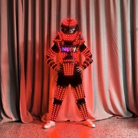 Costume de robot LED RGB télécommandé, programmable via application, avec affichage de texte, pour discothèque, bar, KTV, scène et accessoires de performance
