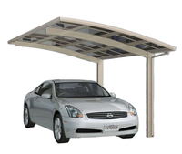 Abri de voiture en alliage d'aluminium avec panneau de toiture en polycarbonate résistant aux UV pour véhicules domestiques