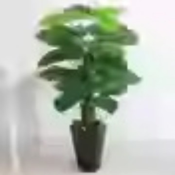 Breloque Guanyin en jade, 48 feuilles, pot et herbe