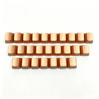 Capuchons de touches de clavier de jeu en métal, 26 lettres, or rose, usinés sur mesure par CNC, pour remplacement