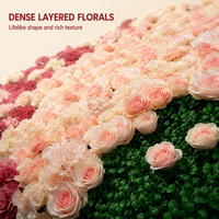 Premier jardin fantaisie écarlate rose vert pelouse fleur artificielle mur mariage Restaurant hôtel librairie événements fête mur décor