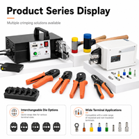 Machine à sertir les terminaux électriques portable SQ-6B2 12,7 kN avec pince à sertir à matrice interchangeable pour câbles 0,25-10 mm² et pédale ergonomique
