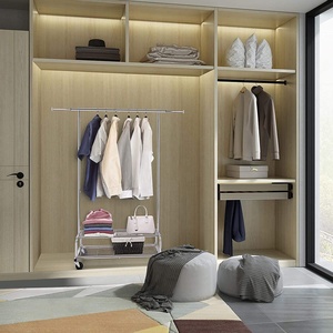 Porte-vêtements robuste de qualité commerciale, armoire à vêtements roulante <span class=keywords><strong>sur</strong></span> <span class=keywords><strong>roulettes</strong></span> et étagères inférieures - Product Image 6