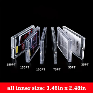 Porte-cartes magnétique One Touch 75PT - Étui de rangement en plastique transparent pour cartes de sport de baseball - Product Image 3