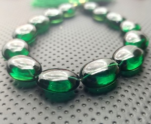 Prezzo all'ingrosso verde quarzo Briolette perline di perline naturale di buona qualità pietra preziosa sintetica ovale laboratorio creato creazione di <span class=keywords><strong>gioielli</strong></span> - Product Image 3