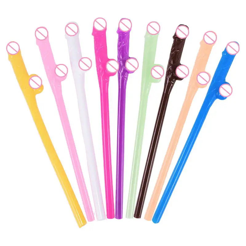 Tubes Drinking Penis Plastic Straws Straws For Sexy Bachelor HEN NIGHT Bar Party Props