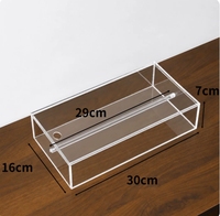 Boîte de rangement en acrylique transparente personnalisée