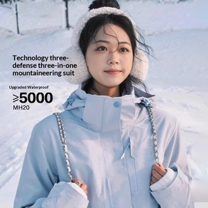<span class=keywords><strong>Veste</strong></span> à capuche épaisse pour homme et <span class=keywords><strong>femme</strong></span>, coupe-vent, <span class=keywords><strong>imperméable</strong></span>, avec fermeture éclair, en Teflon DuPont, pour l'alpinisme - Product Image 4