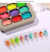 Lot de 9 gels multi-usages pour ongles, haute qualité, pour estompage et blush, vente en gros, directement de l'usine, outils de nail art