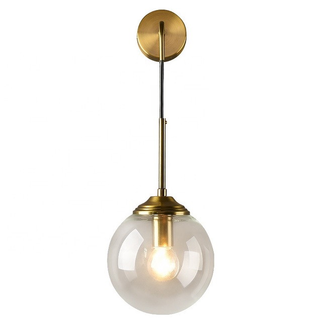 JYLIGHTING E27 Nordic Modern Wall Lamp Decorative Clear Color Glass LED Light for Living Room and Indoor Corridor for Home Use