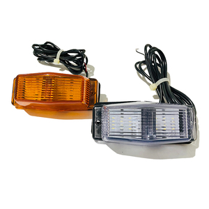 24V 앰버 화이트 <span class=keywords><strong>LED</strong></span> 프론트 그릴 라이트 더블 버너 폴 마커 램프 레트로 스카니아 벤츠 볼보 맨 트럭 로리용 - Product Image 4