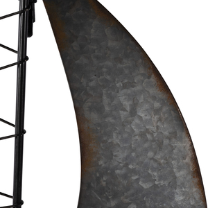 Decorazione Murale Nautica in Metallo, Design Barca a Vela, in Ferro e Legno, Arredo Costiero, 19 Pollici, Marrone - Product Image 6