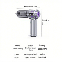 Aspirateur sans fil ABS à forte aspiration 20000pa balayeuses de voiture avec capacité de nettoyage sans fil Air Duster