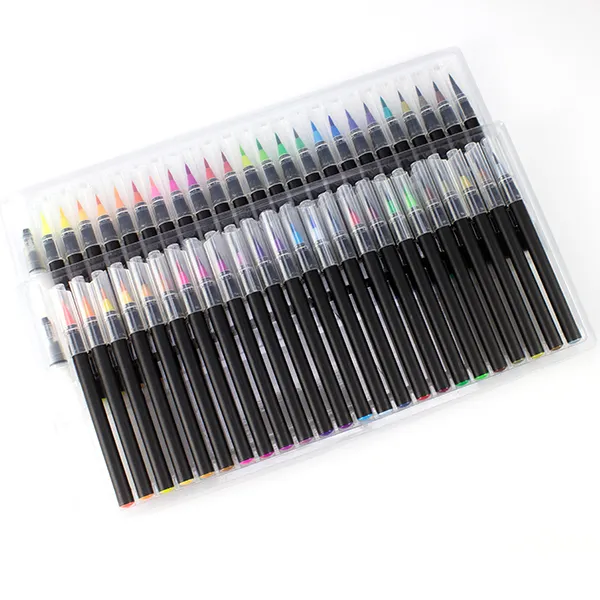 48 Kleuren Mengen Aquarel Real Brush Pen Set Aquarel Borstel Pennen Voor Kunst Schilderij