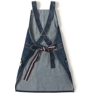 Jeanerlor <b>Denim</b> Work <b>Apron</b> Unisex Cotton Abrasion Resistant For Men And Women - Product Image 3