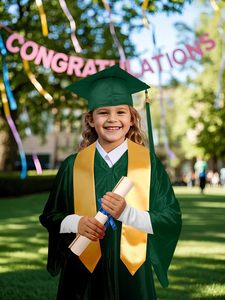 Toghe e cappelli da <span class=keywords><strong>laurea</strong></span> in poliestere lucido a 12 colori <span class=keywords><strong>per</strong></span> bambini dell'asilo, modello 2026 - Product Image 3