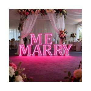 Lettres géantes programmables en métal pour l'extérieur, lettres lumineuses LED RGB, grands numéros lumineux, lettres lumineuses pour bébé, enseignes lumineuses pour mariage - Product Image 4