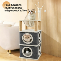 Meubles de jeu compacts pour chatons avec hamac capsule transparent et balles de jeu suspendues pour chat