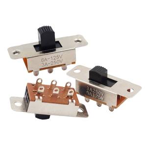 Interruptor de palanca de 3 pines y 3 posiciones, 3A 250V, con rosca SS-22L05 para electrónica y electrodomésticos - Product Image 4