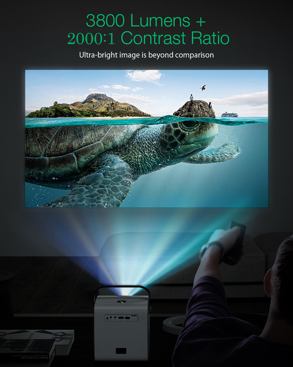 [M03 Livebroast+FREE 100INCH SCREEN] Hot Selling HD Mini Home Theater Factory OEM ODM Portable Simple HD Cinema Projector