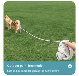 Cinta de nailon fuerte de <span class=keywords><strong>10</strong></span> pies, bloqueo de pausa de freno con una sola mano, correa retráctil para perro sin enredos de 360 grados con Mango antideslizante - Product Image 6
