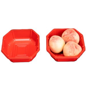 Assiette jetable imperméable, légère, pratique, de qualité alimentaire, en PET, de haute qualité, respectueuse de l'environnement, marque HYX, colorée, pour fruits et sushis - Product Image 1