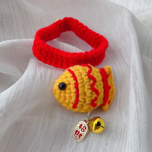 Bavoirs pour chat avec col pompon doux pour petits chatons, accessoire pour animaux de compagnie toutes saisons - Product Image 3