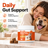 Friandises probiotiques pour chiens prêtes à l'emploi : Lactobacillus, Bacillus, Citrouille et Enzymes digestives pour une qualité normale des selles – Pot de 300g