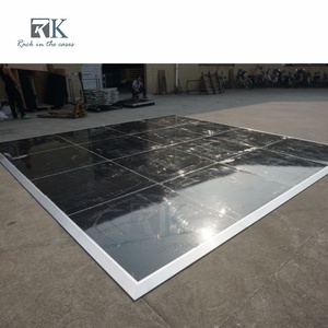 Panneau de piste de danse noire de haute qualité pour mariage avec bord en aluminium pour événements intérieurs et extérieurs, décoration de mariage - Product Image 5